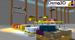 Qimarox étudie l’utilisation de drones pour la palettisation